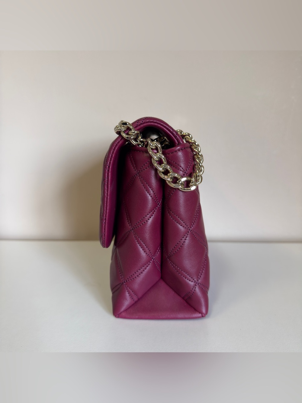 Kate spade Quilted Shoulder Bag in Deep Berry with Gold Hardware - Picture 13 of 17